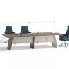 ANDERS Boardroom Table 320cm - Hazelnut & Beige - Image 5