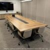 VIDAL Boardroom Table 3.6m x 1.6m - Warm Oak & Black - Image 10