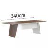ANDERS Boardroom Table 240cm - Hazelnut & Beige - Image 4