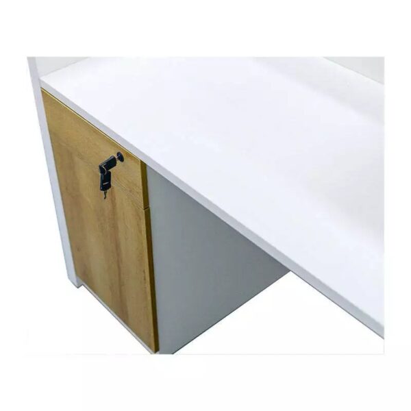 ZIVA Office Reception Desk Counter 1.8M Left Panel White Premium Office Desk - Image 2