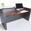 Hugo Reception Counter Reception Desk Salon Metallic Grey Office Furniture - Image 2