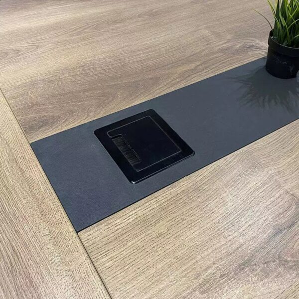 VIDAL Boardroom Table 3.6m x 1.6m - Warm Oak & Black - Image 2
