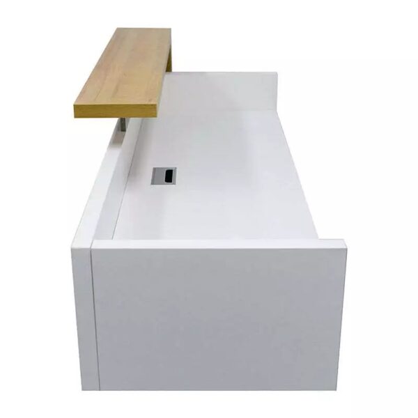ZIVA Office Reception Desk Counter 1.8M Left Panel White Premium Office Desk - Image 4