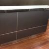 Hugo Reception Counter Reception Desk Salon Metallic Grey Office Furniture - Image 4