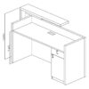 ZIVA Office Reception Desk Counter 1.8M Left Panel White Premium Office Desk - Image 3