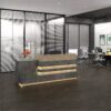 KERAN Office Reception Desk Counter 1.8M Left Panel Grey Office Desk - Image 3
