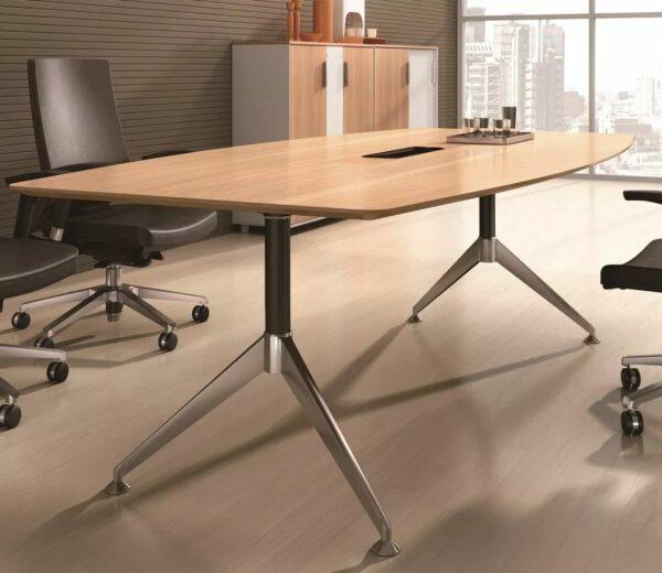Potenza Boardroom Table Meeting Table Birch 2400 x 1200 Office Furniture - Image 2