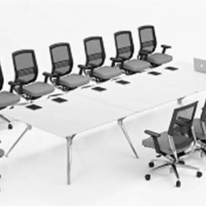 Lux Forza Boardroom Table Glass Top Conference Table White 3600 x 1200 x 750mm