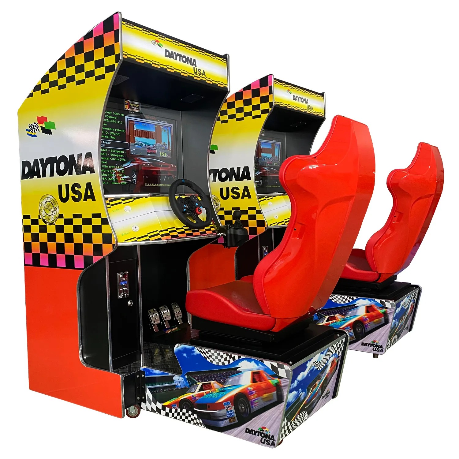 151 Game Driving Sit down Arcade Machine with gearstick – 32 inch screen