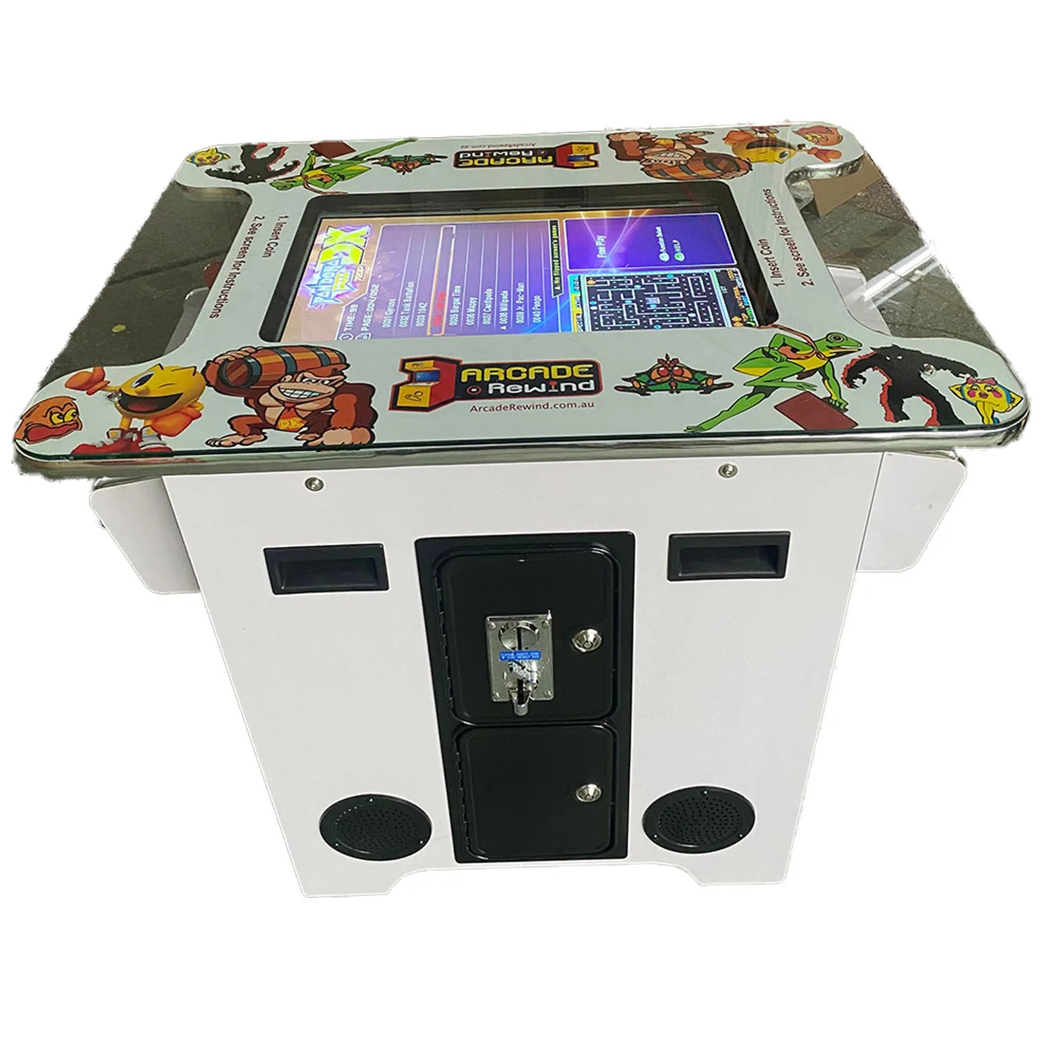 White Cocktail Arcade Machine