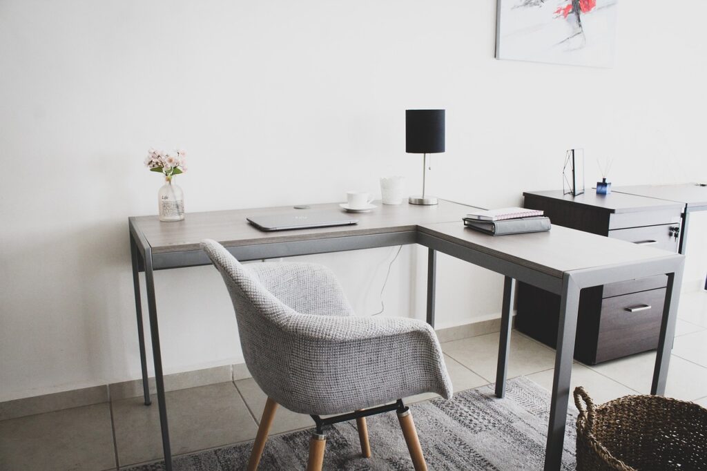 workplace, workspace, home office, office, desk, laptop, table, work at home, wfh, work from home, room, furniture, armchair, home office, office, office, office, office, office