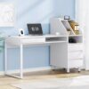 Artiss Computer Desk Office Study Desks Table Drawer Bookshelf Cabinet 150CM - Image 2
