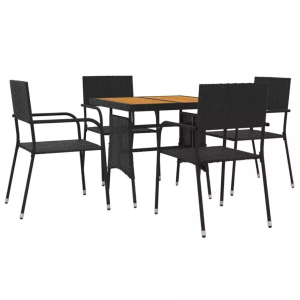 Tidyard 5 Piece Garden Dining Set Dinner Table and Armchairs Garden Patio I6Q7 - Image 3