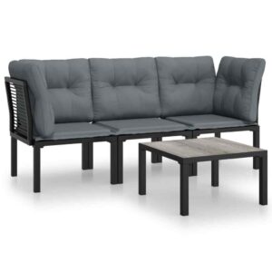 4-Piece Outdoor Lounge Set Garden Patio Sofa Couch Chair Wicker Rattan Furniture