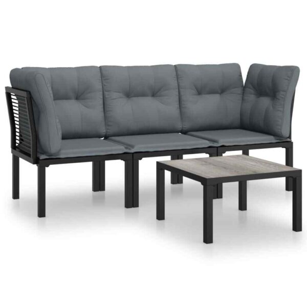 4-Piece Outdoor Lounge Set Garden Patio Sofa Couch Chair Wicker Rattan Furniture
