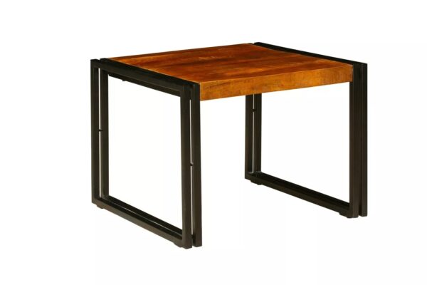 Astra Small Wooden Coffee Table | Natural & Black | 60cm