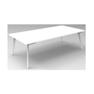 Meeting Table Natural White And White 2400X1200X730Mm