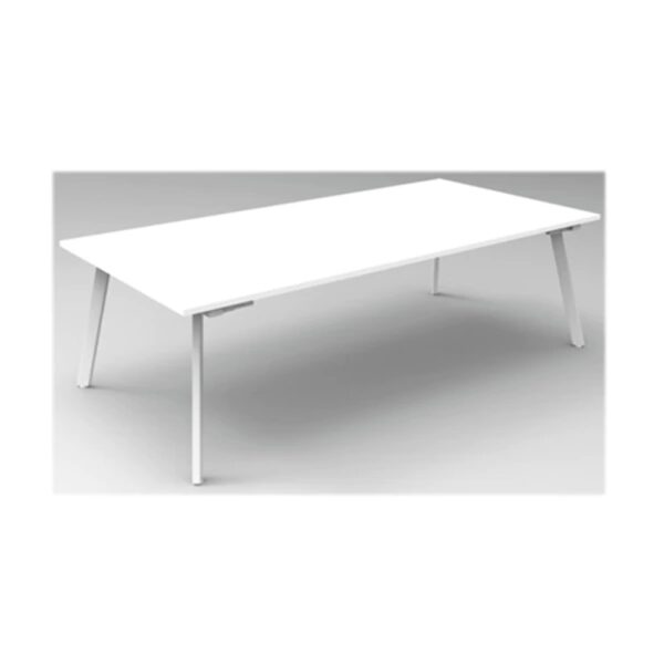 Meeting Table Natural White And White 2400X1200X730Mm