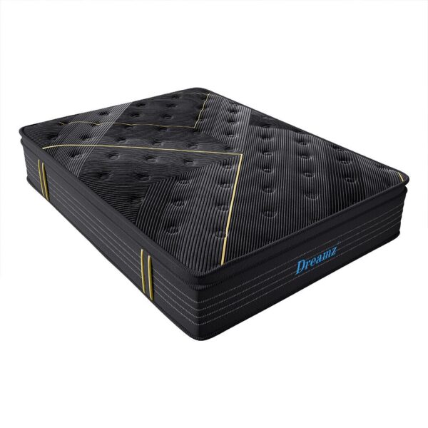 Dreamz Spring Mattress Euro Top Queen Double King Single Bed Bamboo Foam 35CM