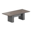 MADDOK Boardroom Table 2.4M - Chocolate & Charcoal Grey