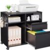 Metal File Cabinet with Shelves,Lockable Drawers Black Office Legal/Letter/A4 - Image 3