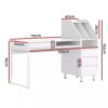 Artiss Computer Desk Office Study Desks Table Drawer Bookshelf Cabinet 150CM - Image 3