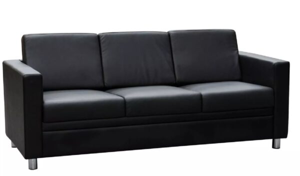Lounge Sofa GENUINE LEATHER Reception Area Waiting Room Office - Image 4