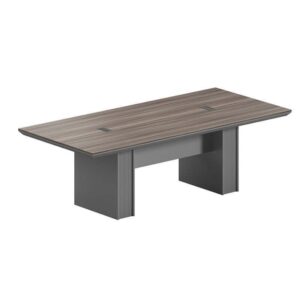 MADDOK Boardroom Table 2.4M - Chocolate & Charcoal Grey