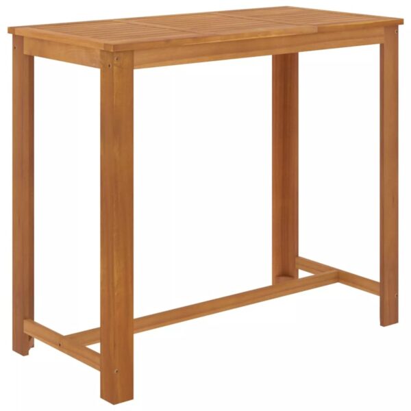 Tidyard 5 Piece Garden Bar Set Acacia Wood Table and 4 Stool Chairs with F5M2 - Image 3