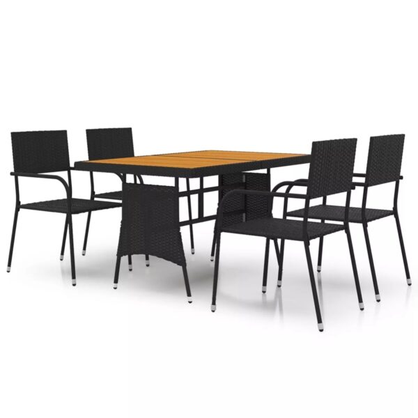 Tidyard 5 Piece Garden Dining Set Dinner Table and Armchairs Garden Patio C2M8 - Image 3
