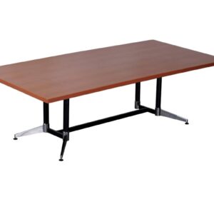 Rapidline Boardroom Meeting Table Dual Post 1800mm x 1200mm Typhoon Cherry TTR18
