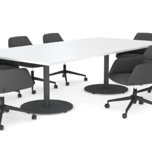 Sapphire Disc Base Boardroom Rectangle Table [2400L x 1200W]