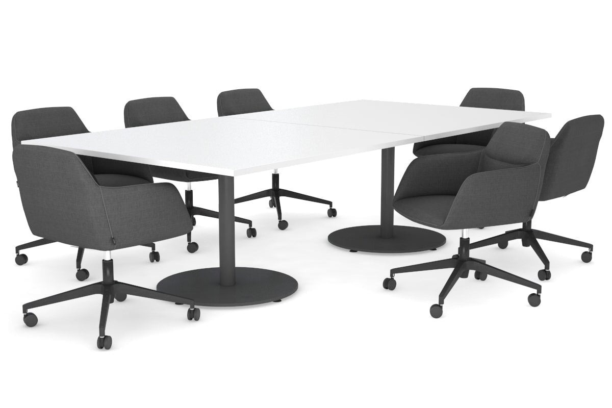 Sapphire Disc Base Boardroom Rectangle Table [2400L x 1200W]