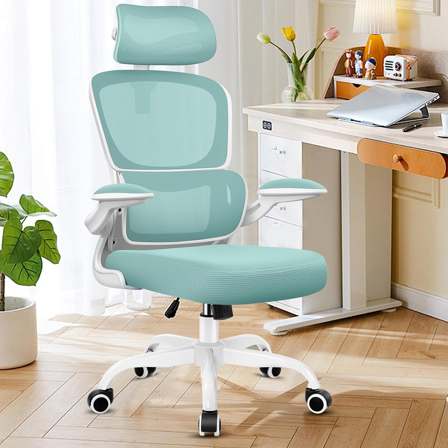 Ergonomic Office Chair, High Back Mesh Desk Chair with Lumbar Support and Adjust