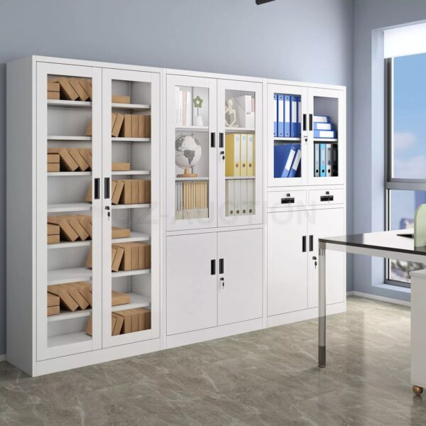 Steel Filing Cabinet Locker Office File Storage Shelves Lockable Cupboard Garage - Image 5