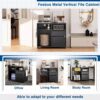 Metal File Cabinet with Shelves,Lockable Drawers Black Office Legal/Letter/A4 - Image 4
