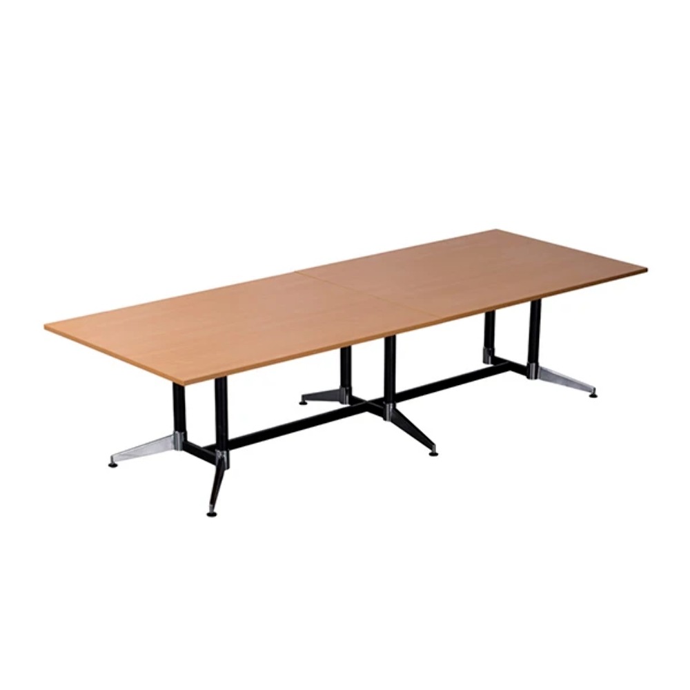 Hurricane Boardroom Table Dual Post 2 Piece Top Double Stage Beech