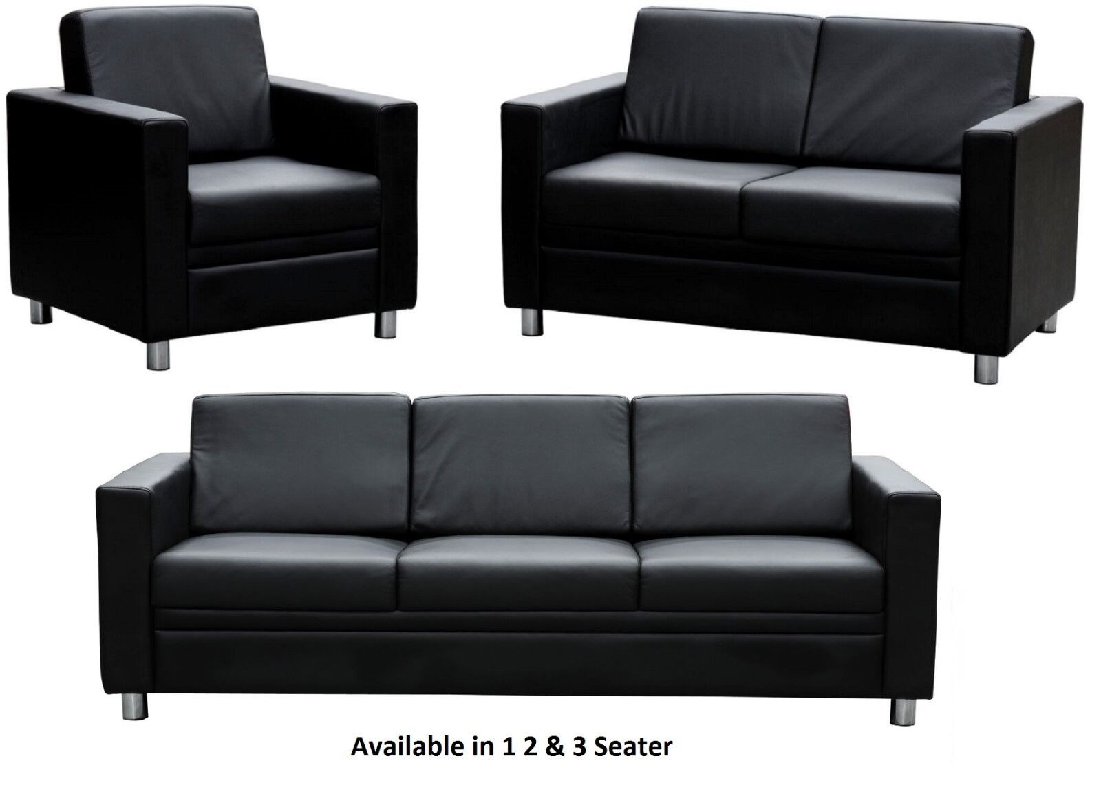 Lounge Sofa GENUINE LEATHER Reception Area Waiting Room Office