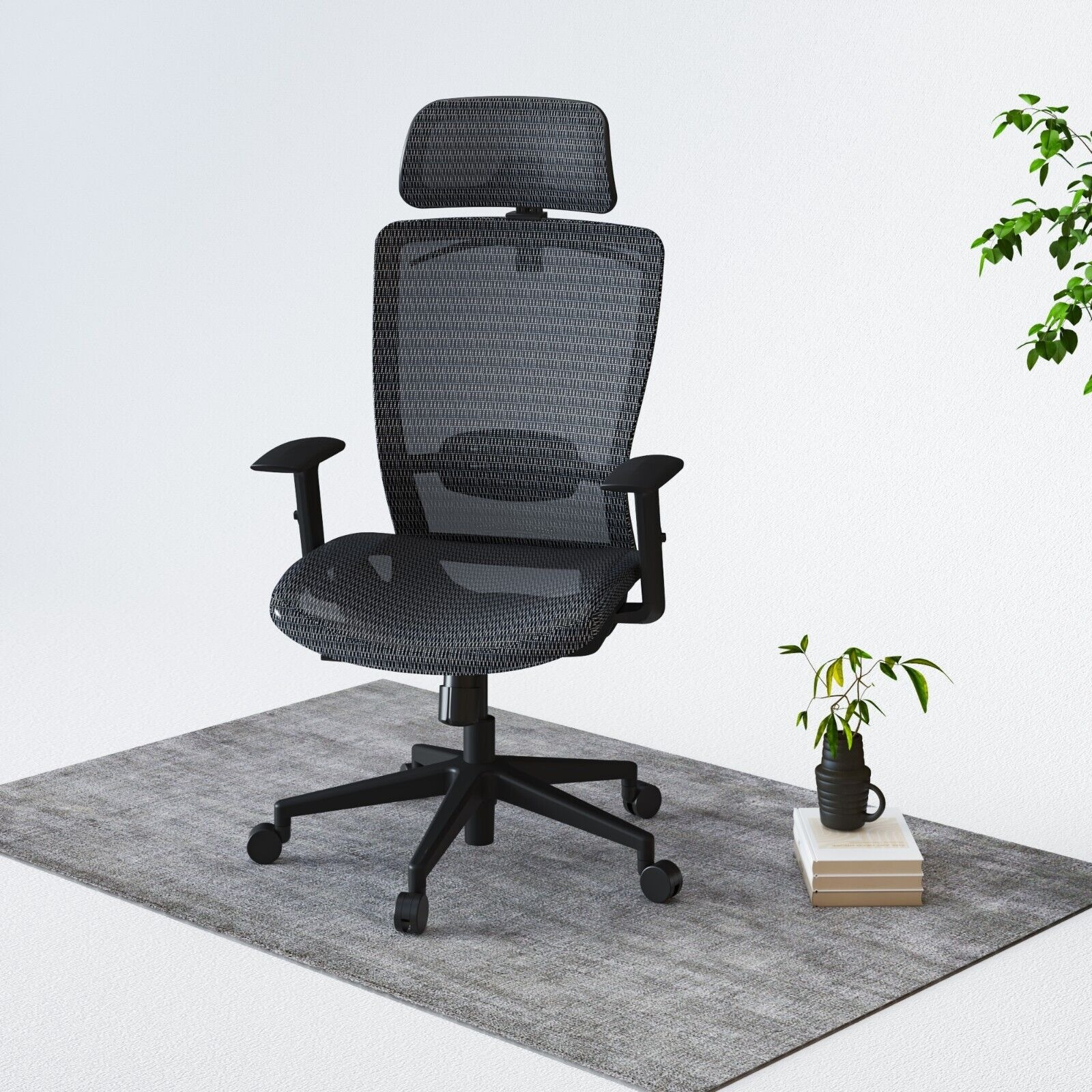 FLEXISPOT OC3 Ergonomic Mesh Office Chair, Adjustable Seat, Headrest Mesh Chair
