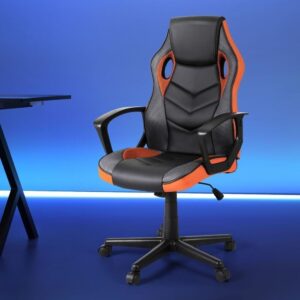 Gaming Chair, Ergonomic Office Racing Chairs Height Adjustable Leather Computer