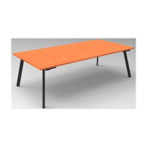 Meeting Table Cherry And Black 2400X1200X730Mm