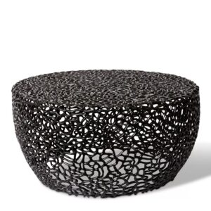 Ishaan Coffee Table Home Decor Living Room Furniture Black 80 x 80 x 38cm