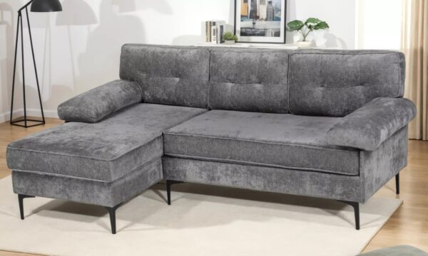 Ufurniture 3 Seater Sofa Velvet Convertible Chaise Lounge Futon Couch 208cm
