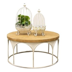 Willow & Silk 81cm Round Wooden-Top Coffee Tabl/eHome Decor/Furniture Natural