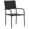 Tidyard 5 Piece Garden Dining Set Dinner Table and Armchairs Garden Patio I6Q7 - Image 2