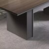 MADDOK Boardroom Table 2.4M - Chocolate & Charcoal Grey - Image 2