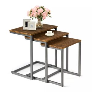 3 Set Nesting Coffee Table Accent Sofa Side End Table Furniture Living Room