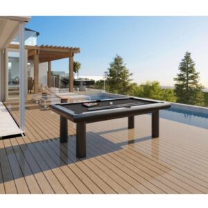 8FT Bondi Slate Pool Table - Outdoor Black