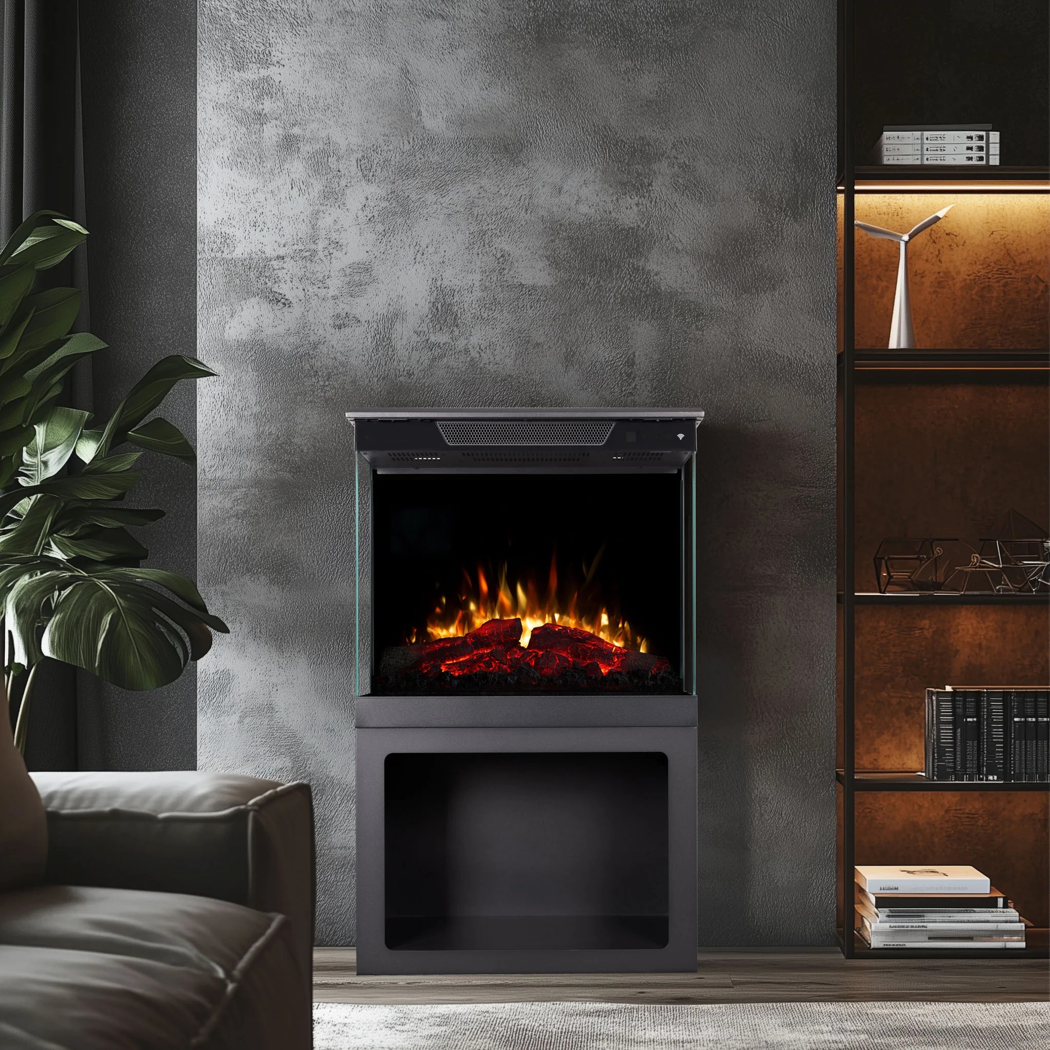 Conrad 1500W 24" 3-Sided Freestanding Electric Stove with Base