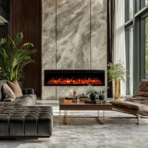Harmony 1500W 55 inch Recessed / Wall Mounted Electric Fireplace